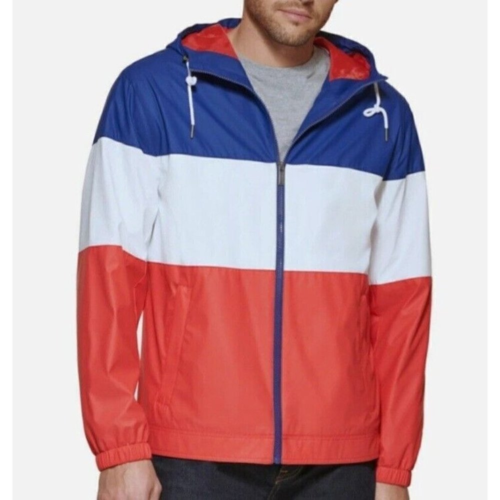 Club Room Men's Rubberized Rain Hoodie/Windbreaker. New With Tags $125. Large.